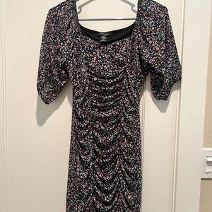 Floral Black Dress